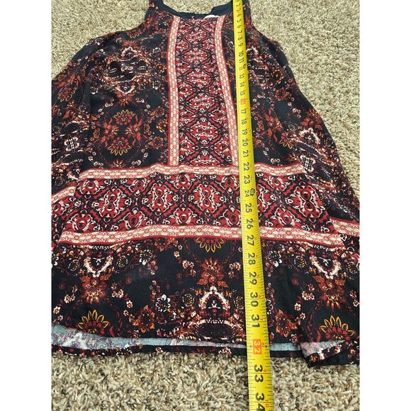 Altar’d State Boho Sleeveless Mini Dress Size M Fall Floral Rayon Festival Vibe - Picture 6 of 7